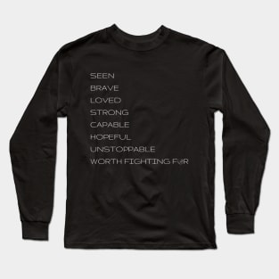 SheHopes Mantras Long Sleeve T-Shirt